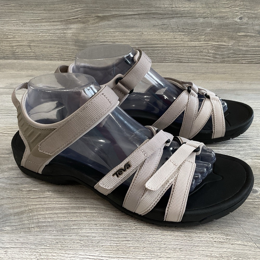 Teva Women's Tirra Sandals Size 10 Gray Tan Multi Adjustable Hiking Outdoors